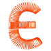 Springy type letter E