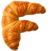 Letter F in Croissant type design
