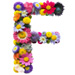 Letter F in Summer Flowers type design