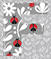 Ladybug type letter F