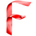 Letter F in Ribbon type design