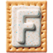 Letter F in Pastry type design