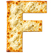 White Pizza type letter F