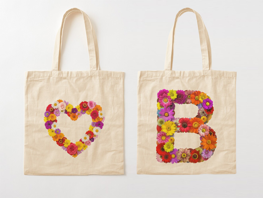 Summer Flowers Totes