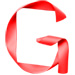 Letter G in Ribbon type design
