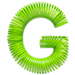 Springy type letter G