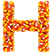 Candy Corn letter H