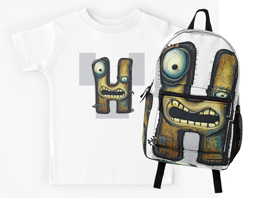 Ogres backpack and kids t-shirt