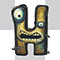 Ogres type letter H