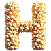 Popcorn type letter H