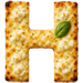White Pizza type letter H