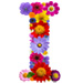 Letter I in Summer Flowers type design