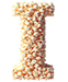 Popcorn type letter I