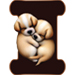 Puppies type letter I