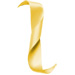 Letter I in Ribbon type design