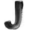 Black Paint type letter J