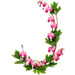 Letter J in Bleeding Hearts type design