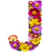 Letter J in Summer type design