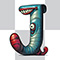 Ogres type letter J