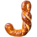 Pretzel type letter J