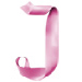 Letter J in Ribbon type design
