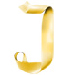 Letter J in Ribbon type design