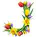 Letter J in Spring type design
