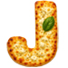 White Pizza type letter J