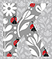 Ladybug type letter K