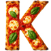 Margerita Pizza type letter K
