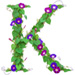 Letter K in Morning Glory type design