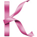 Letter K in Ribbon type design