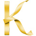 Letter K in Ribbon type design