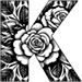 Roses type letter K