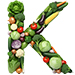 Veg type letter K