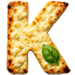 White Pizza type letter K