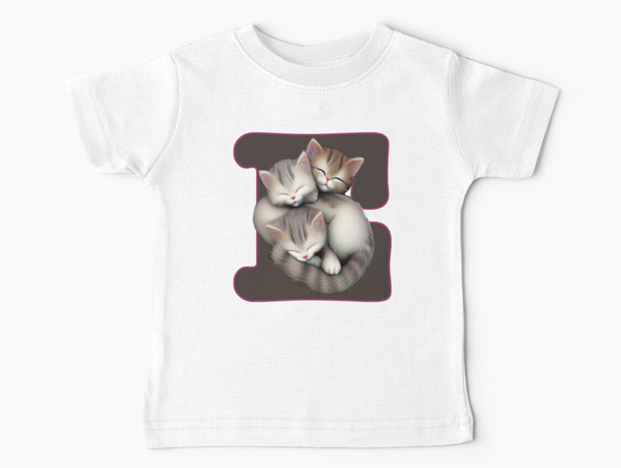 Kittens letter kids t-shirt