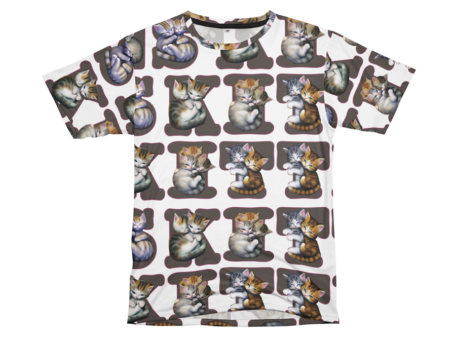 Kittens letter sleeveless blouse