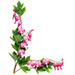 Letter L in Bleeding Hearts type design