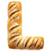 Letter L in Bread type design