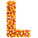 Candy Corn letter L