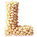 Popcorn type letter L