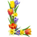 Letter L in Spring Flowers type design
