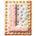 Letter L in Pastry type design