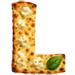 White Pizza type letter L