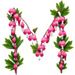 Letter M in Bleeding Hearts type design