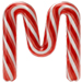Candy Cane letter M
