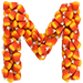 Candy Corn letter M