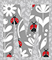 Ladybug type letter M