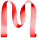 Letter M in Ribbon type design